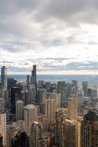 Aerial view of Chicago downtown high rise buildings © Aafia