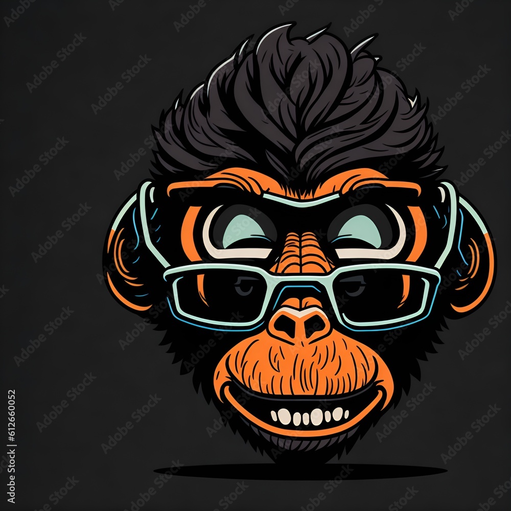 illustration of a monkey nft