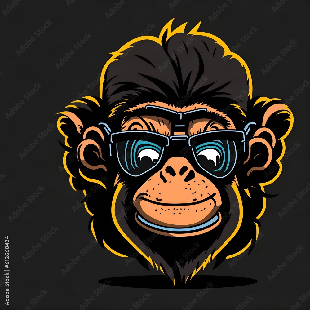 illustration of a monkey nft illustration of a monkey nft