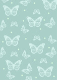 	
The Seamless pink background with a combination of Butterfly and polkadots