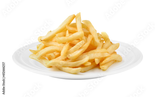 frenchfries in plate on transparent png