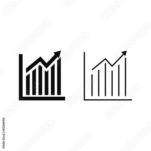 Graph icon on white background