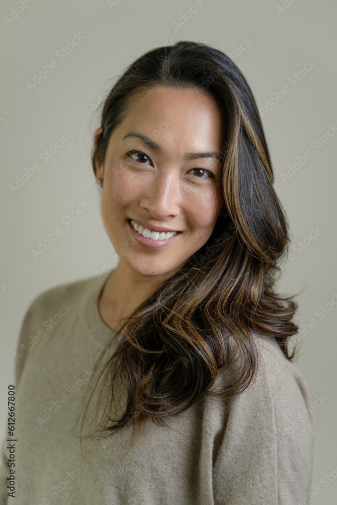 Portrait of a woman with long hair Portrait of a woman with long hair