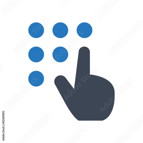 Password pin code vector icon