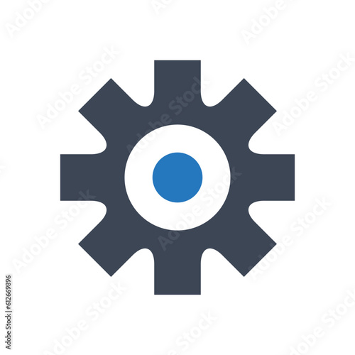 Settings gear cogwheel vector icon