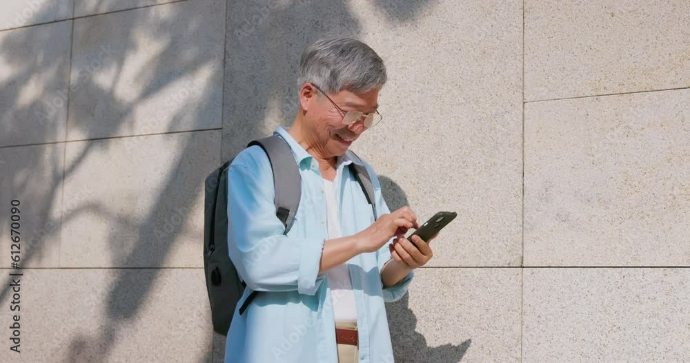 asian elder use mobilephone happily asian elder use mobilephone happily