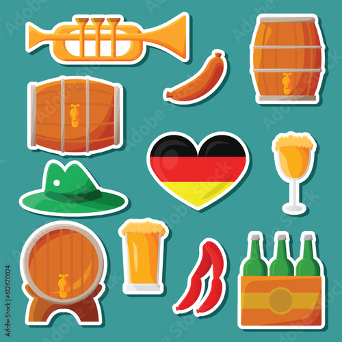 Set of Happy Oktoberfest Sticker