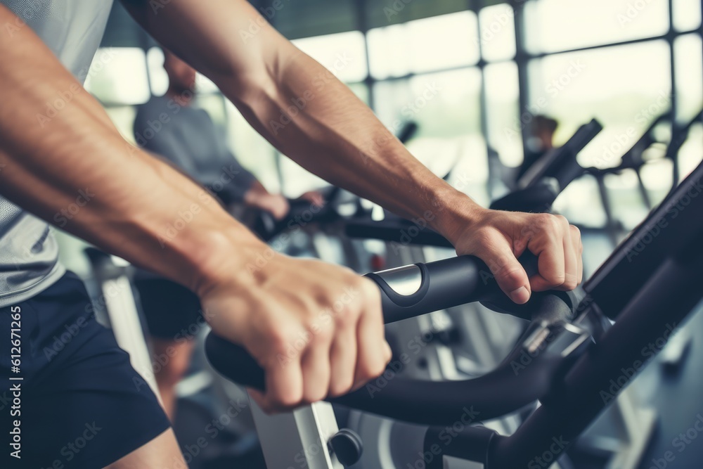 Fitness Enthusiasts Sweating It Out: A Dynamic Gym Workout Session, generative AI Fitness Enthusiasts Sweating It Out: A Dynamic Gym Workout Session, generative AI