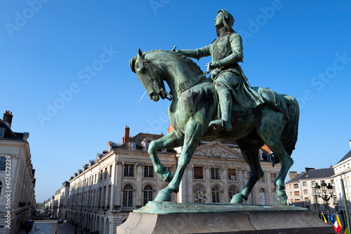 Famous monument of Jeanne d'Arc on Place du Martroi photo