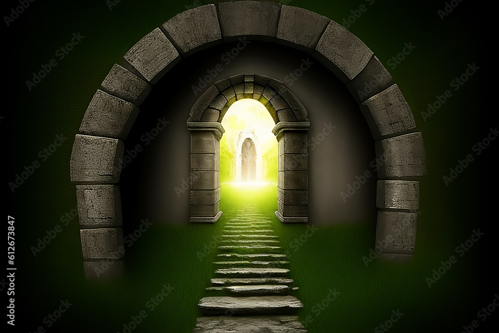 Fototapeta premium Realm Gateway: A Portal to Mystical Dimensions
