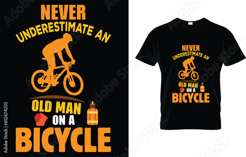 Never Underestimate An Old Man On A Bicycle T-Shirt