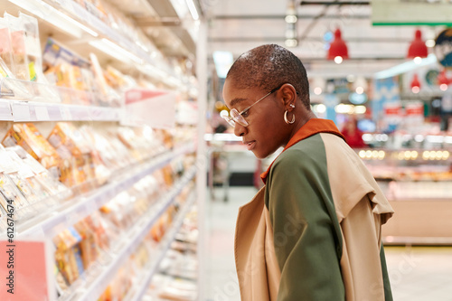Woman shopping in a supermarket  photo