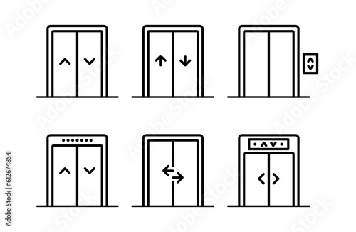 Elevator icon lift isolated on white background. for app web logo banner poster icon - SVG File