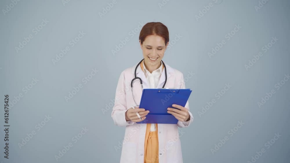 Positive outcome about the disease. Doctor emoticon. Positive outcome about the disease. Doctor emoticon.