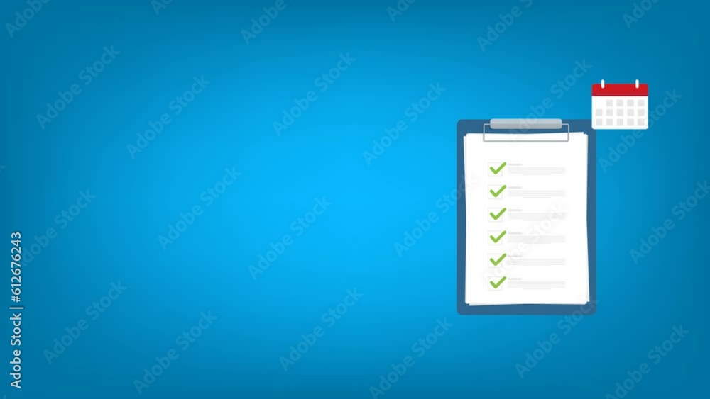 Successful completion of business tasks. Checklist with a business tasks completed. Successful completion of business tasks. Checklist with a business tasks completed.