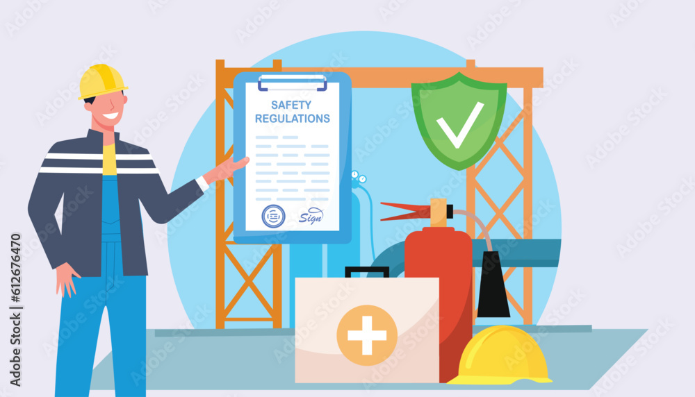 Safety Regulation Health and safety management and Showing Rules at