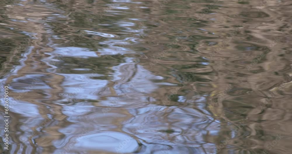 A slow motion of water surface on the pond A slow motion of water surface on the pond