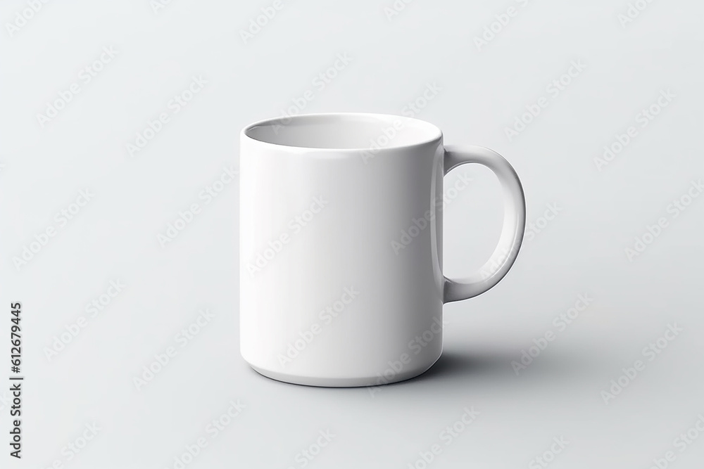 Realistic white cup mockup 3d render ai generated Realistic white cup mockup 3d render ai generated