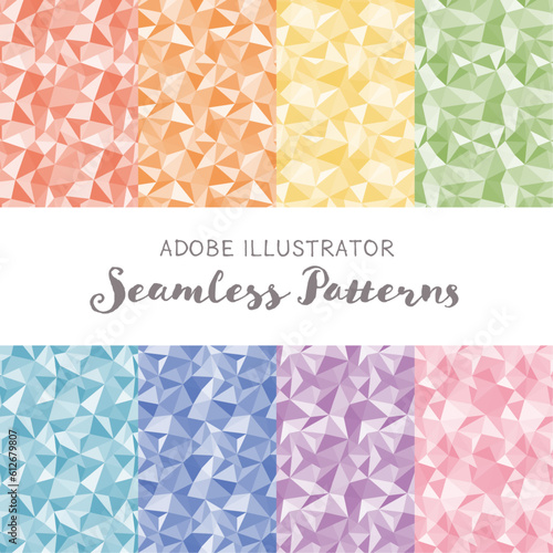 三角形／シームレスなテクスチャ素材／シームレスパターン／スウォッチ