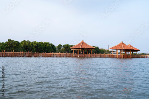 High tide floods on the beach