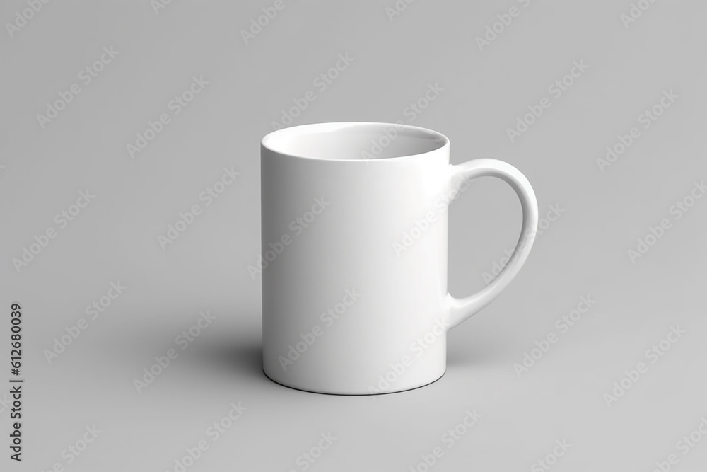 Realistic white cup mockup 3d render ai generated Realistic white cup mockup 3d render ai generated