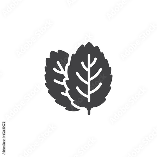 Mint herb vector icon