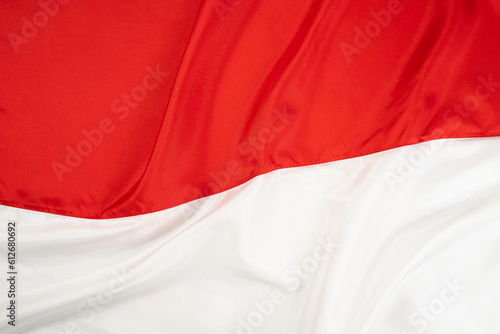 Wavy Indonesian national flag texture