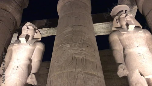 The courtyard of Ramses II at Luxor Temple, Egypt. photo