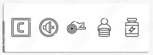 healthy life outline icons set. thin line icons sheet included carbon, silent, chariot, fee, protein supplement vector.