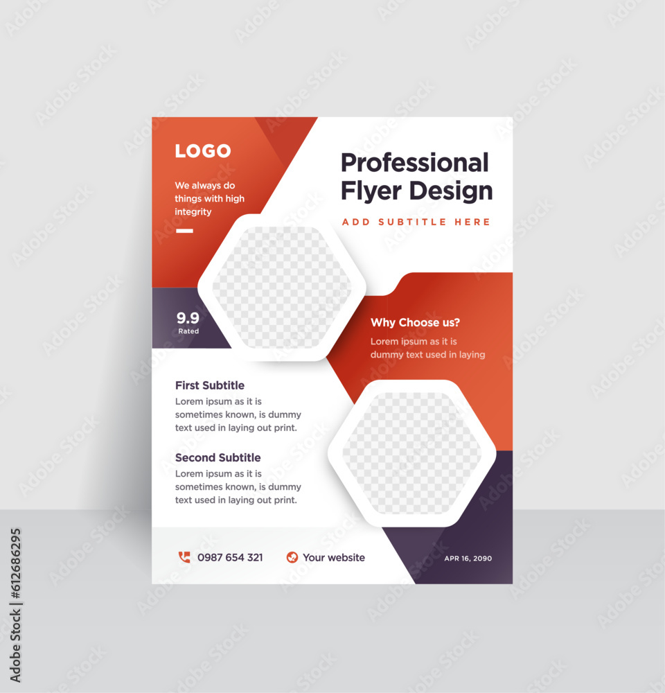 Dynamic Hexagon Flyer. Captivating Red, Black, and White Template for Your Business Dynamic Hexagon Flyer. Captivating Red, Black, and White Template for Your Business