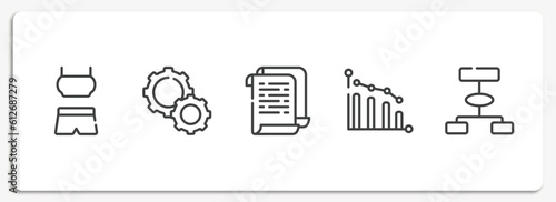 auction outline icons set. thin line icons sheet included identification card, mobile payment, dollar coin, apology, bid vector.