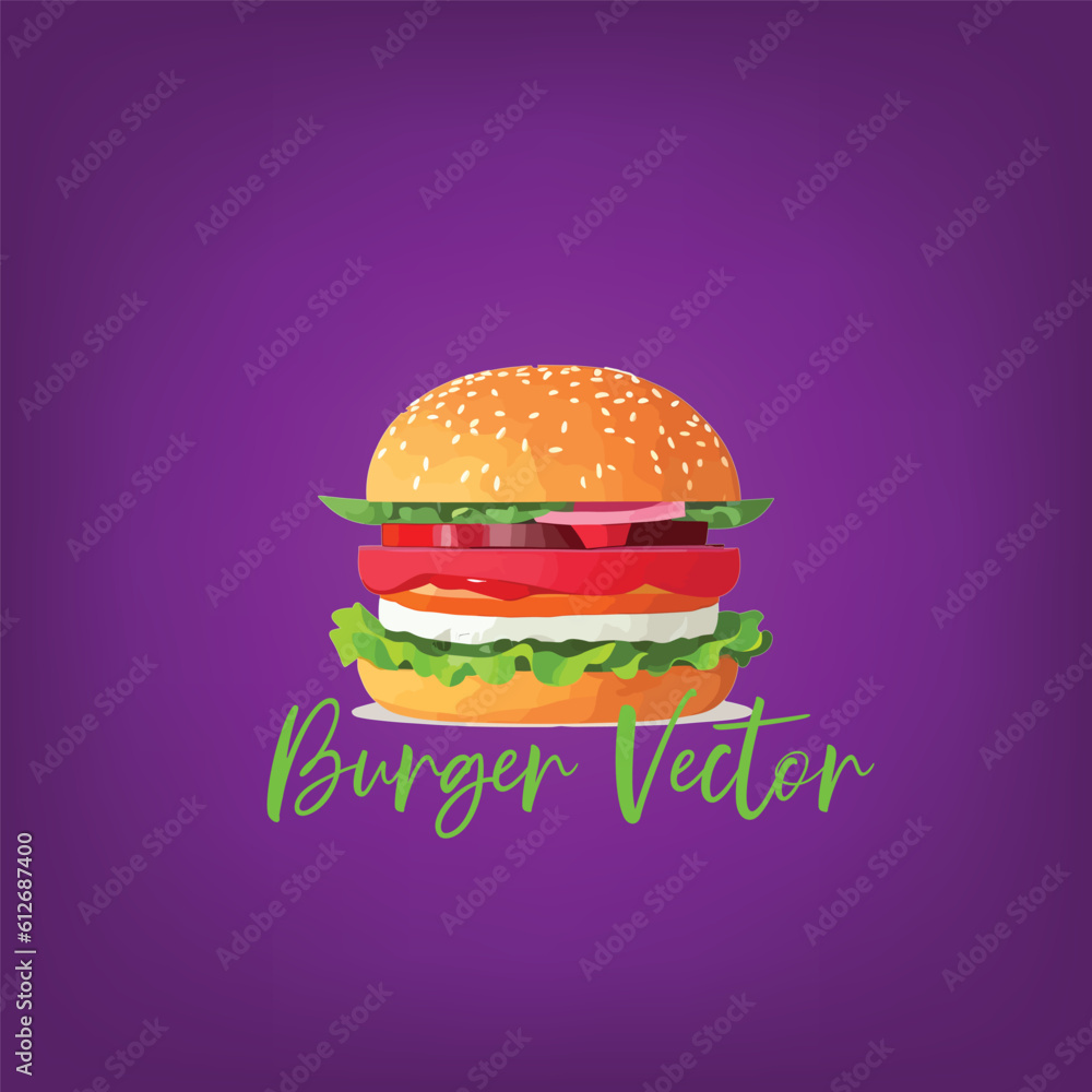 A nice and fresh Burger Vector, Burger illustration. A nice and fresh Burger Vector, Burger illustration.