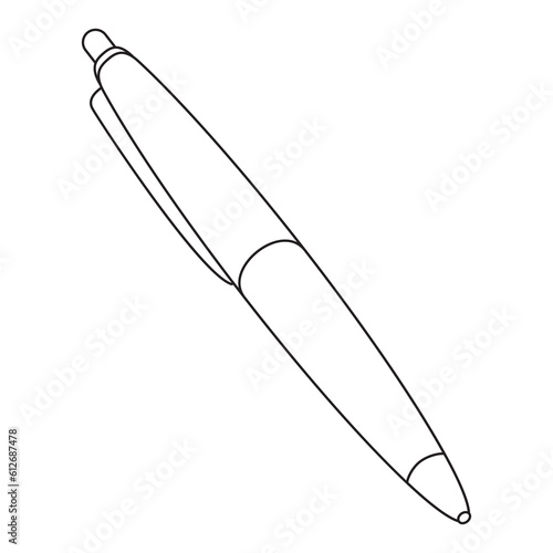 pen outline vector illustration