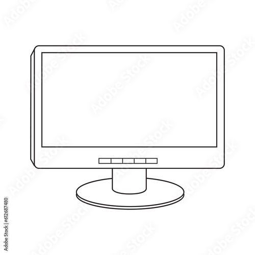 monitor outline vector illustration
