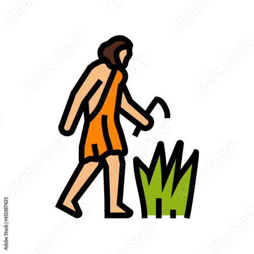 agricultural revolution human evolution color icon vector. agricultural revolution human evolution sign. isolated symbol illustration