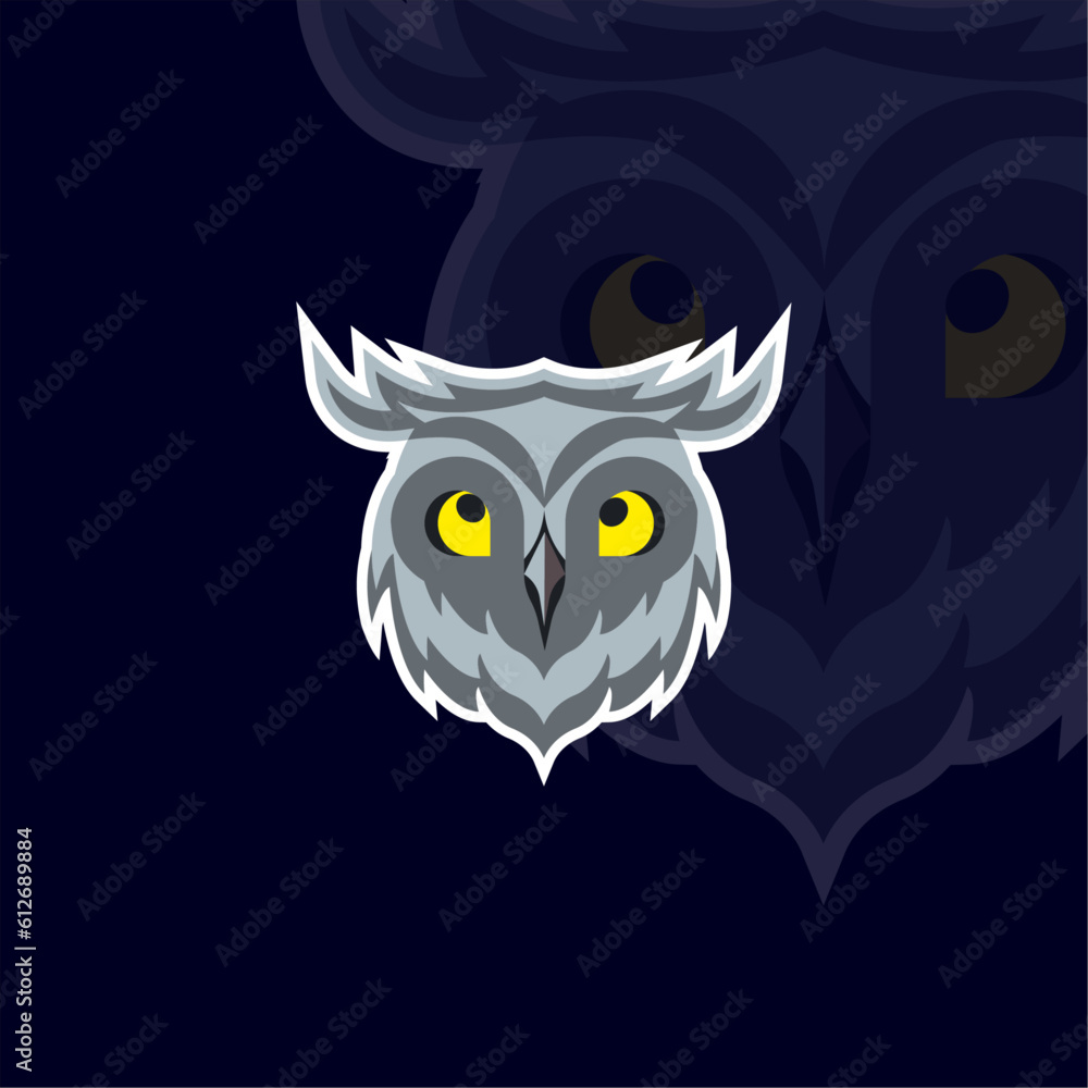 Naklejka premium Owl mascot logo design with modern premium vector illustration.