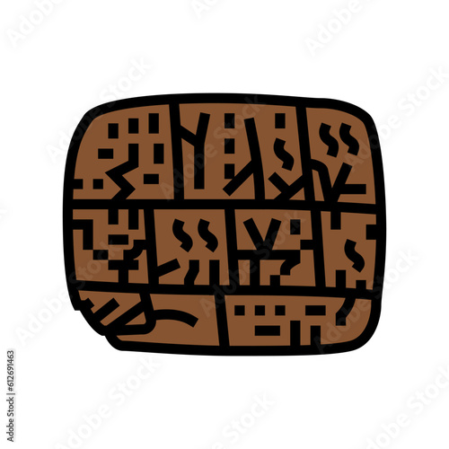 writing human evolution color icon vector. writing human evolution sign. isolated symbol illustration