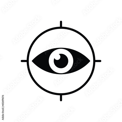 iris recognition icon design. isolated on white background. vector illustration
