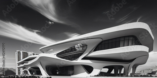 Future style architecture, technology, geometry, deconstructive architecture