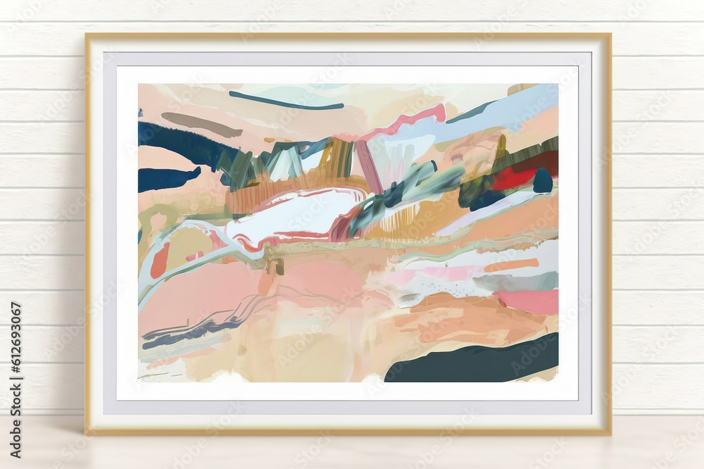 Fototapeta premium Art abstract style neutral colours acrylic paint brush,watercolor hand painted watercolor,hand painted watercolor painting