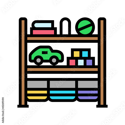 storage organizer toy baby color icon vector. storage organizer toy baby sign. isolated symbol illustration