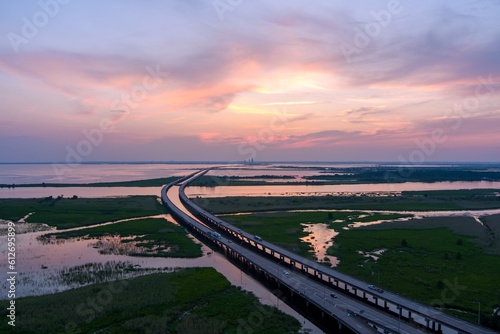 Mobile Bay, Alabama at sunset © Cavan