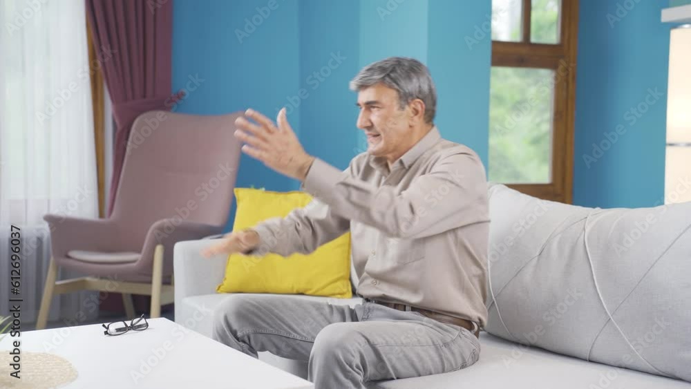The disappointed old man gets angry. The disappointed old man gets angry.