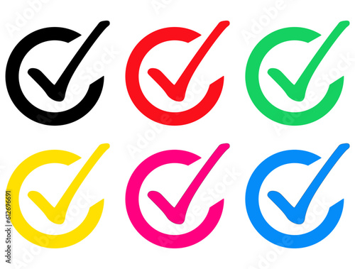 ペケマーク。チェックマークのアイコン。ベクターイラスト