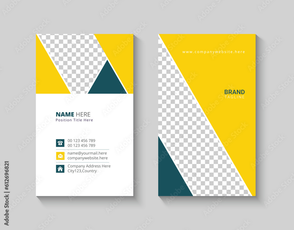 Clean and modern vertical business card Clean and modern vertical business card