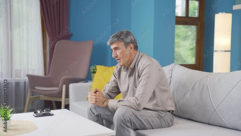 Worried and nervous old man tired of loneliness. Worried and nervous old man tired of loneliness.