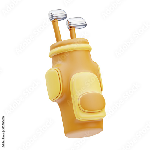 Golf bag Father day 3D Illustration