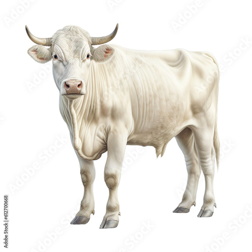 charolais cow isolated