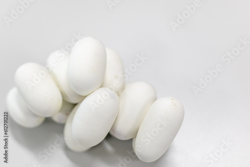 Cobra's eggs on a white background.