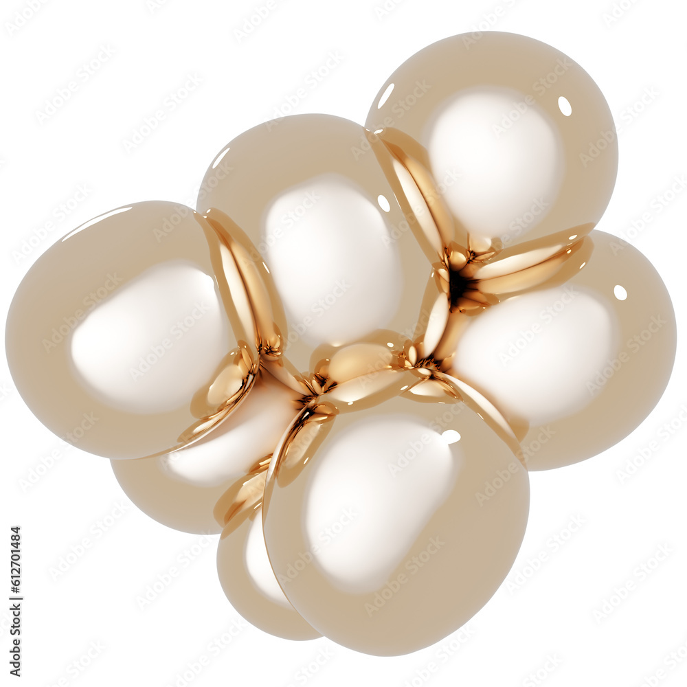 Gold Spheres 3D Elements Gold Spheres 3D Elements